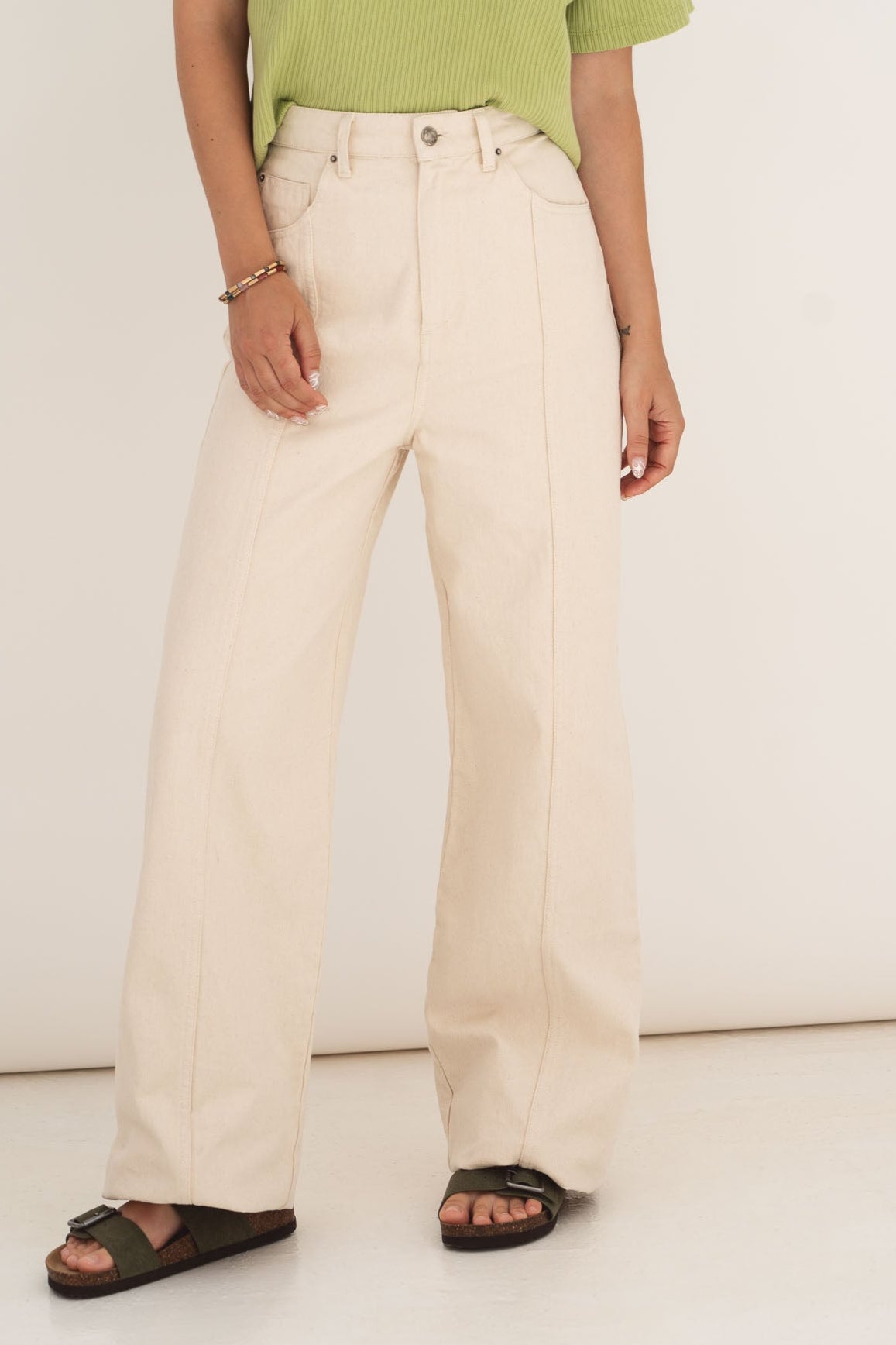 NÃ¤z Damen vegan Denim-Hose Elsa WeiÃŸ
