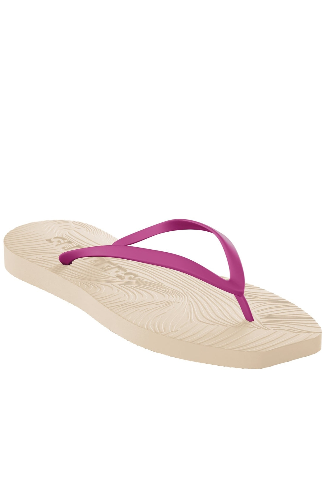 SLEEPERS womens vegan Flip Flops Tapered Beige/Fucsia