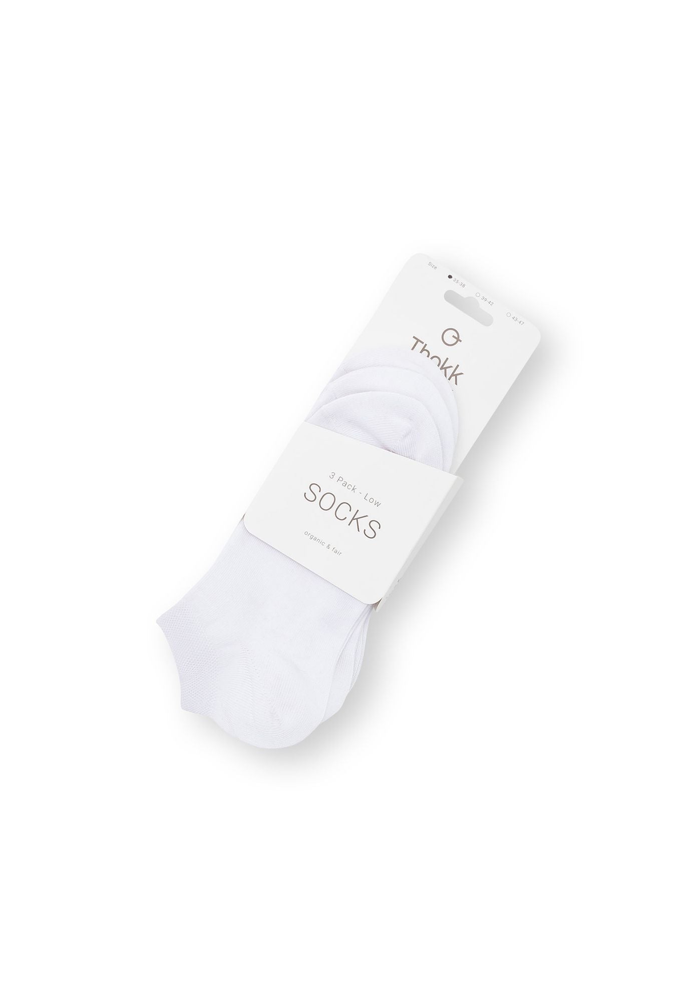 ThokkThokk men vegan Multipack 3x Socks Low Cut White