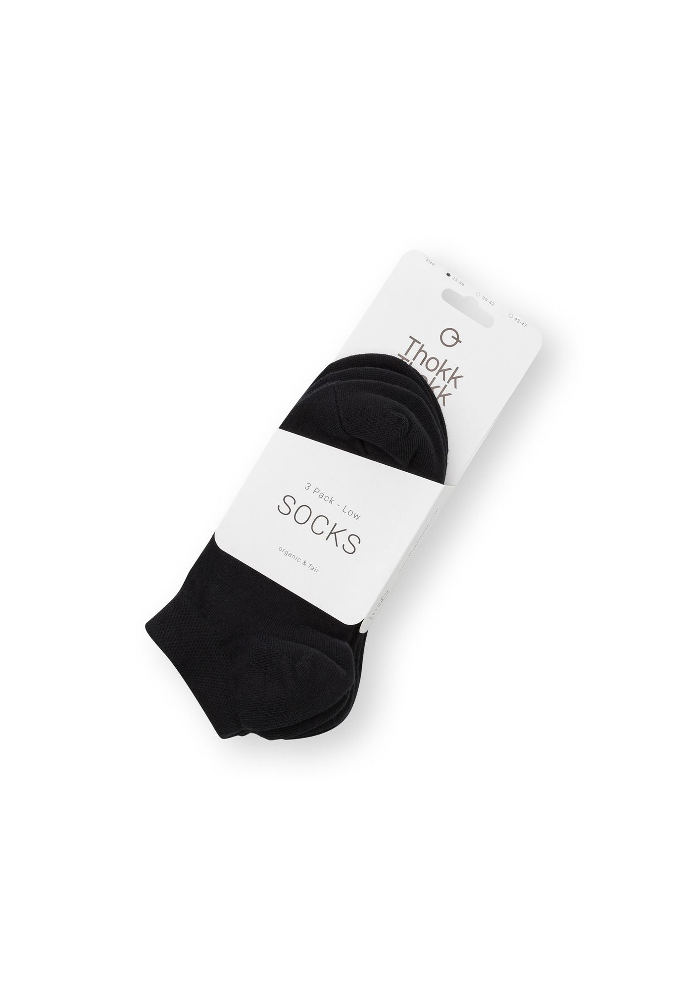 ThokkThokk men vegan Multipack 3x Sneaker Socks Low Black