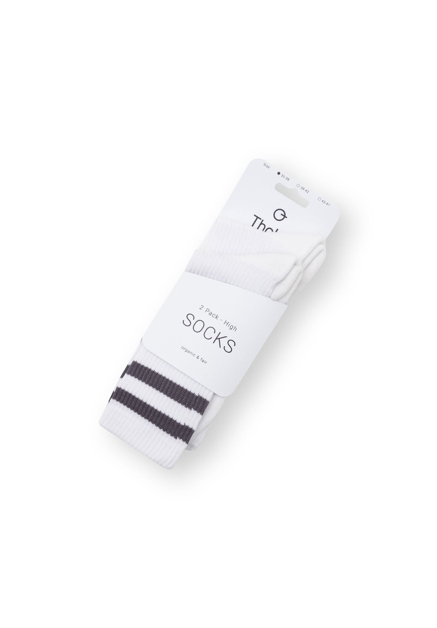 ThokkThokk men vegan Multipack 2x Socks Crew Black Stripes