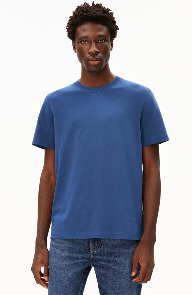ARMEDANGELS men vegan T-Shirt Maarkos Dark Morning Blue