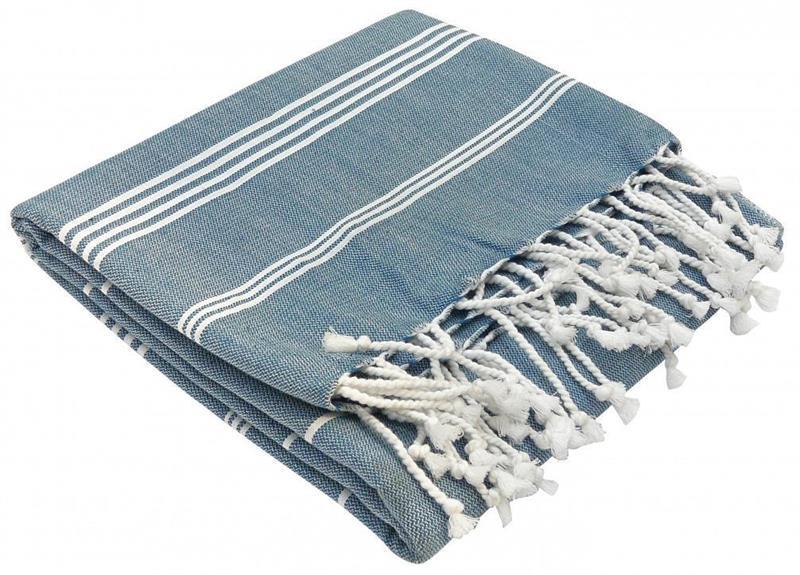 Karawan unisex vegan Towel Hammam Ocean Blue