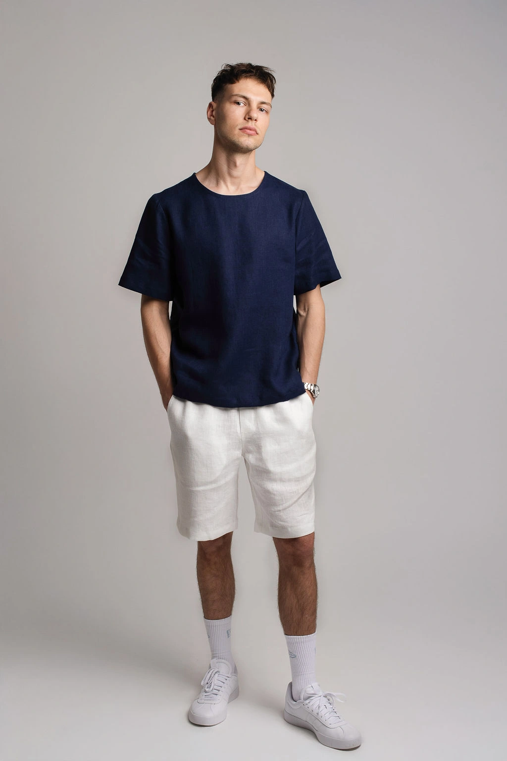 103510 - Herren vegan Kurze Hosen Miami Weiß 103510 - Herren vegan Kurze Hosen Miami Weiß