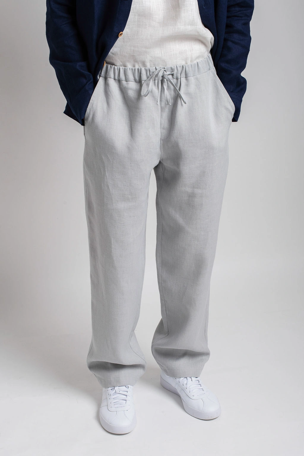 Amber Linen Herren vegan Hose Florida Grau