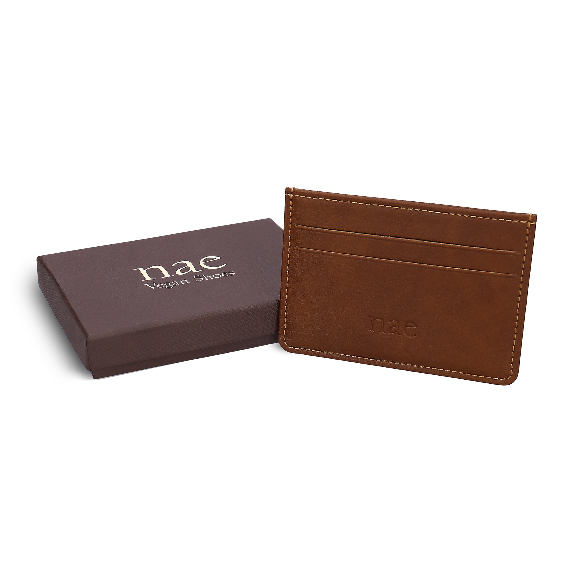 NAE men vegan Card Holder Breda Brown