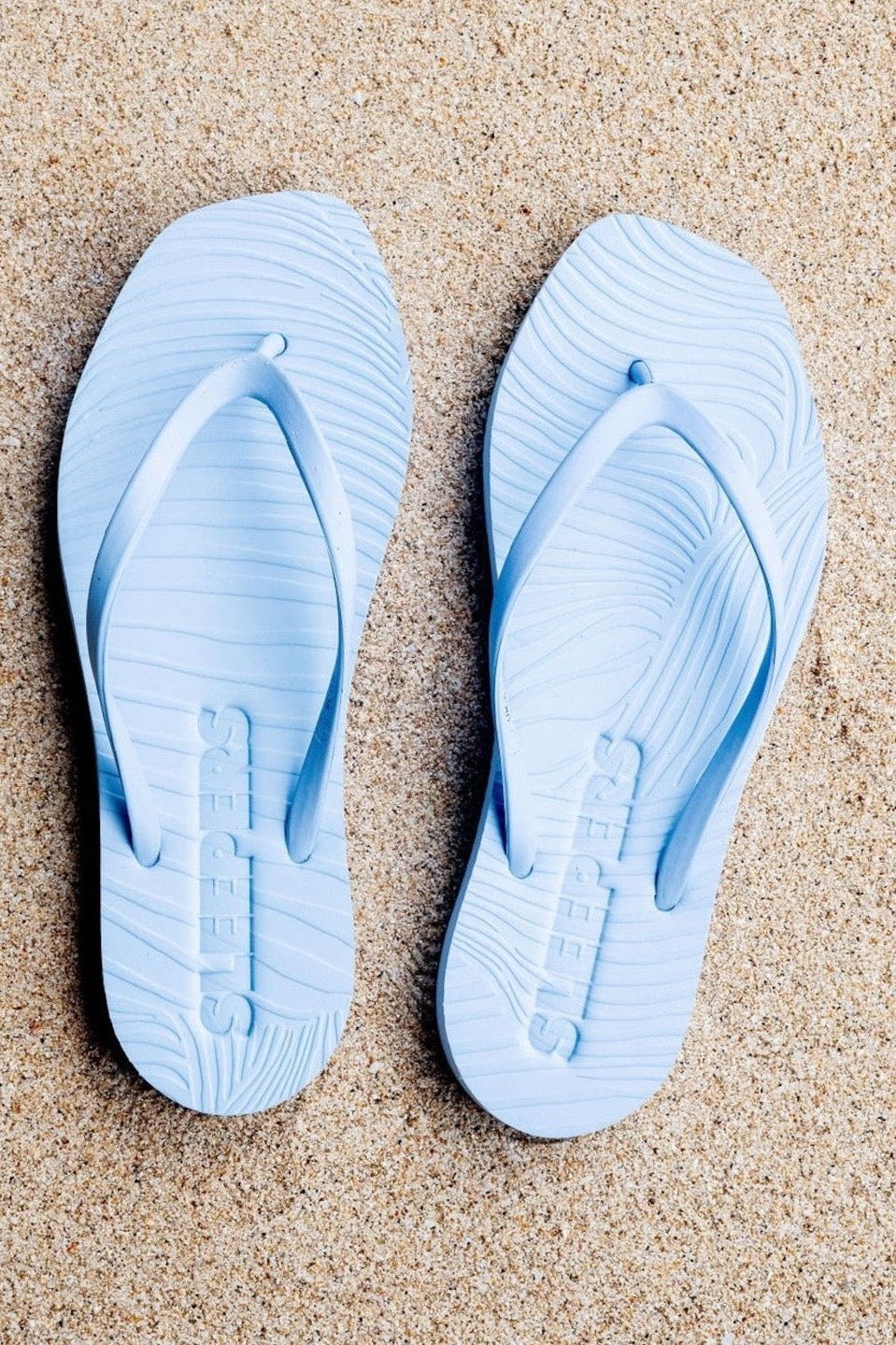 SLEEPERS womens vegan Flip Flops Tapered Angel Blue