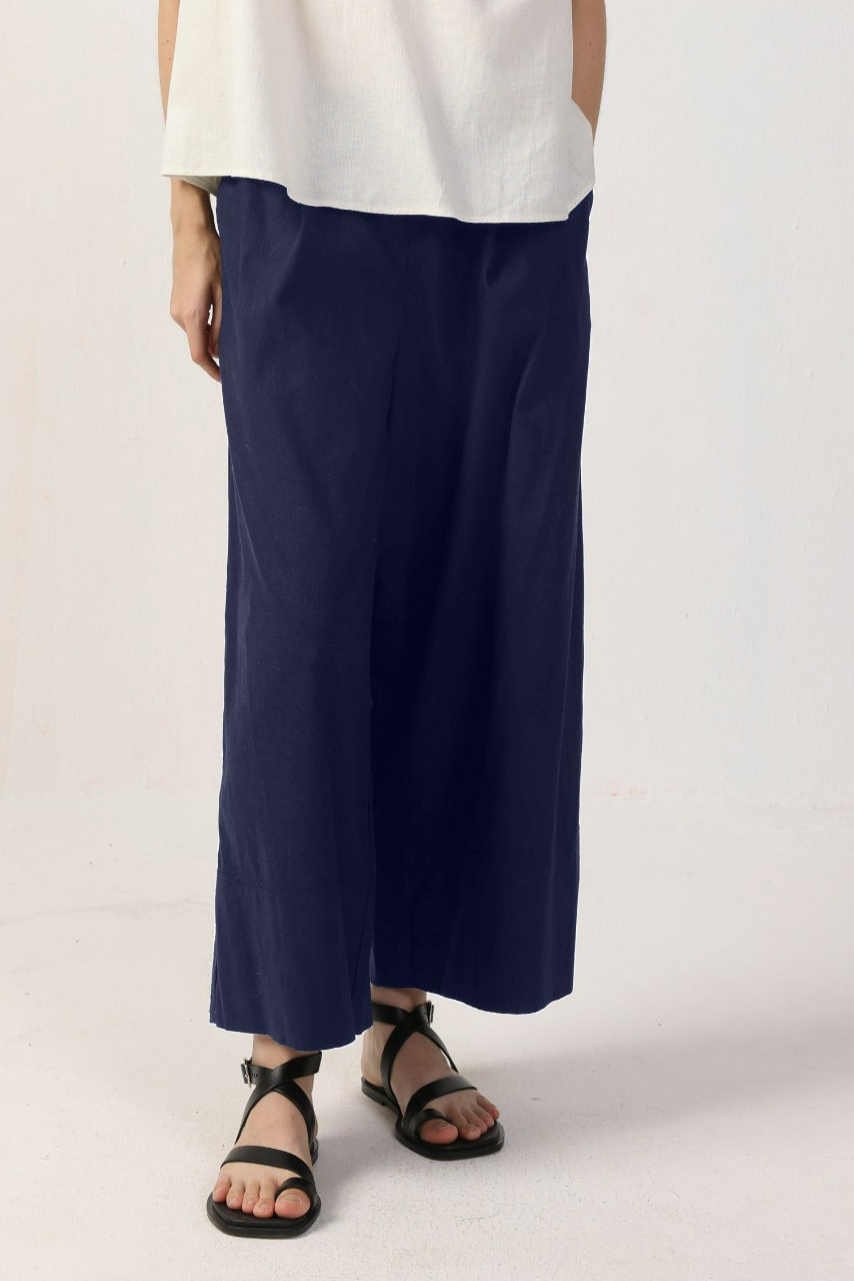 Neu Nomads Damen vegan Hose Brisa Cropped Mitternachtsblau