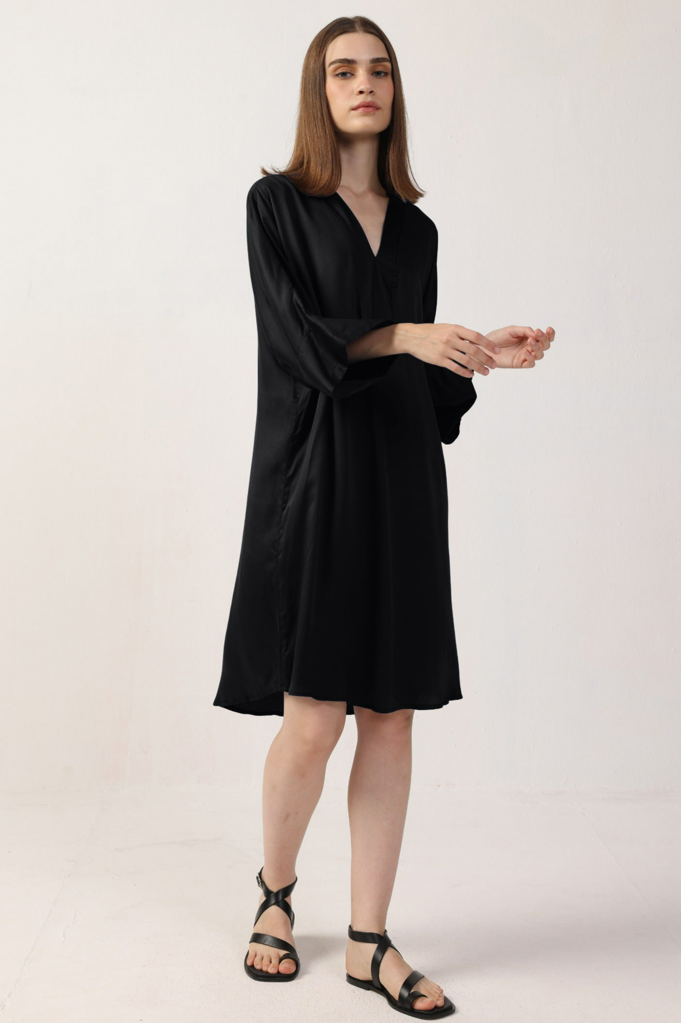 Neu Nomads US Damen vegan Kleid Kimono Schwarz