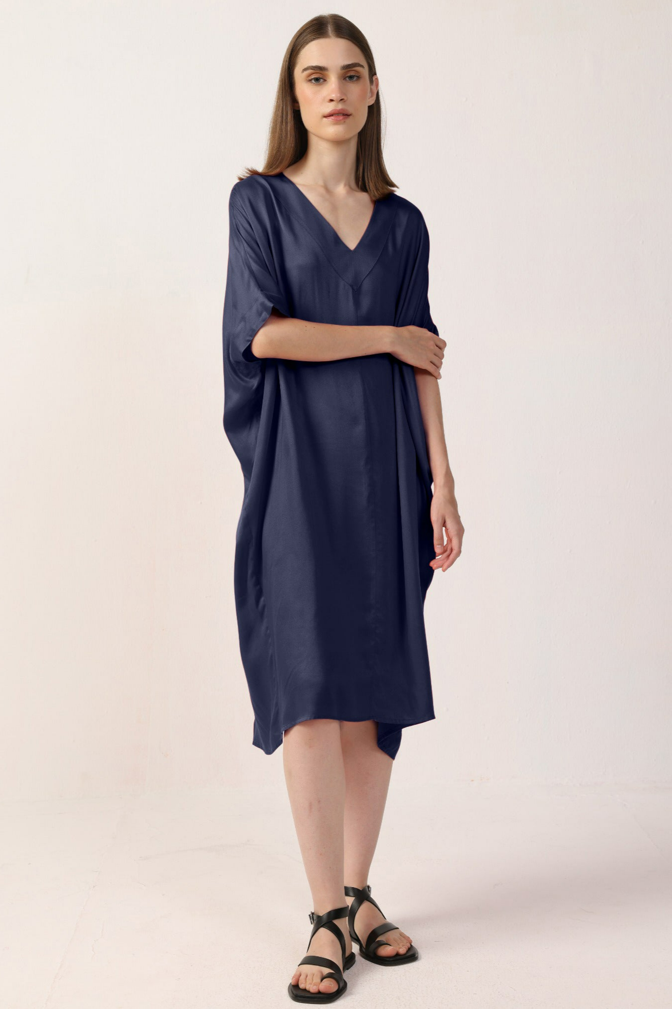 Neu Nomads Damen vegan Kleid Kaftan Francine Mitternacht
