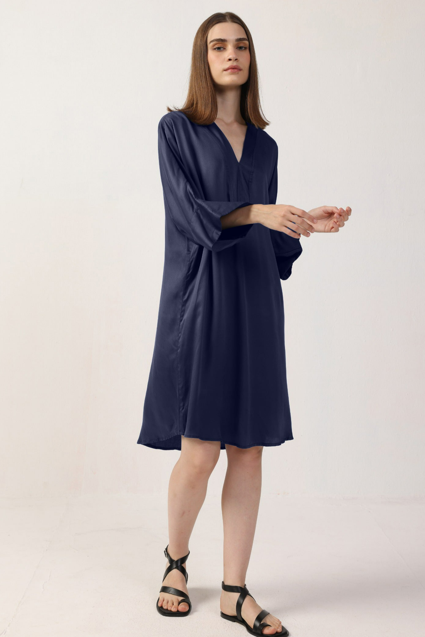 Neu Nomads US Damen vegan Kleid Kimono Mitternachtsblau