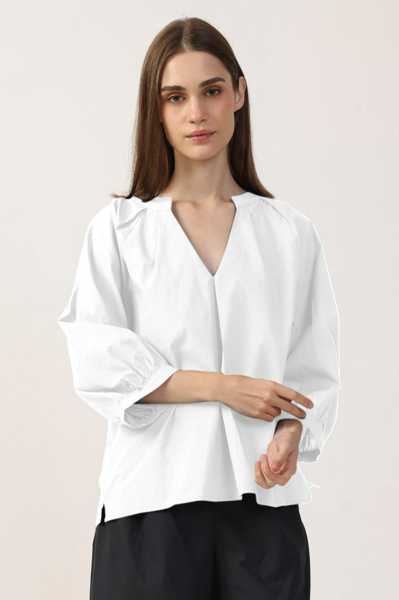 Neu Nomads Damen vegan Bluse Estee WeiÃŸ