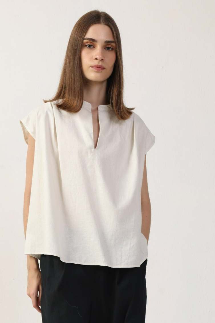 Image of Neu Nomads dames vegan Top Elettra Wit