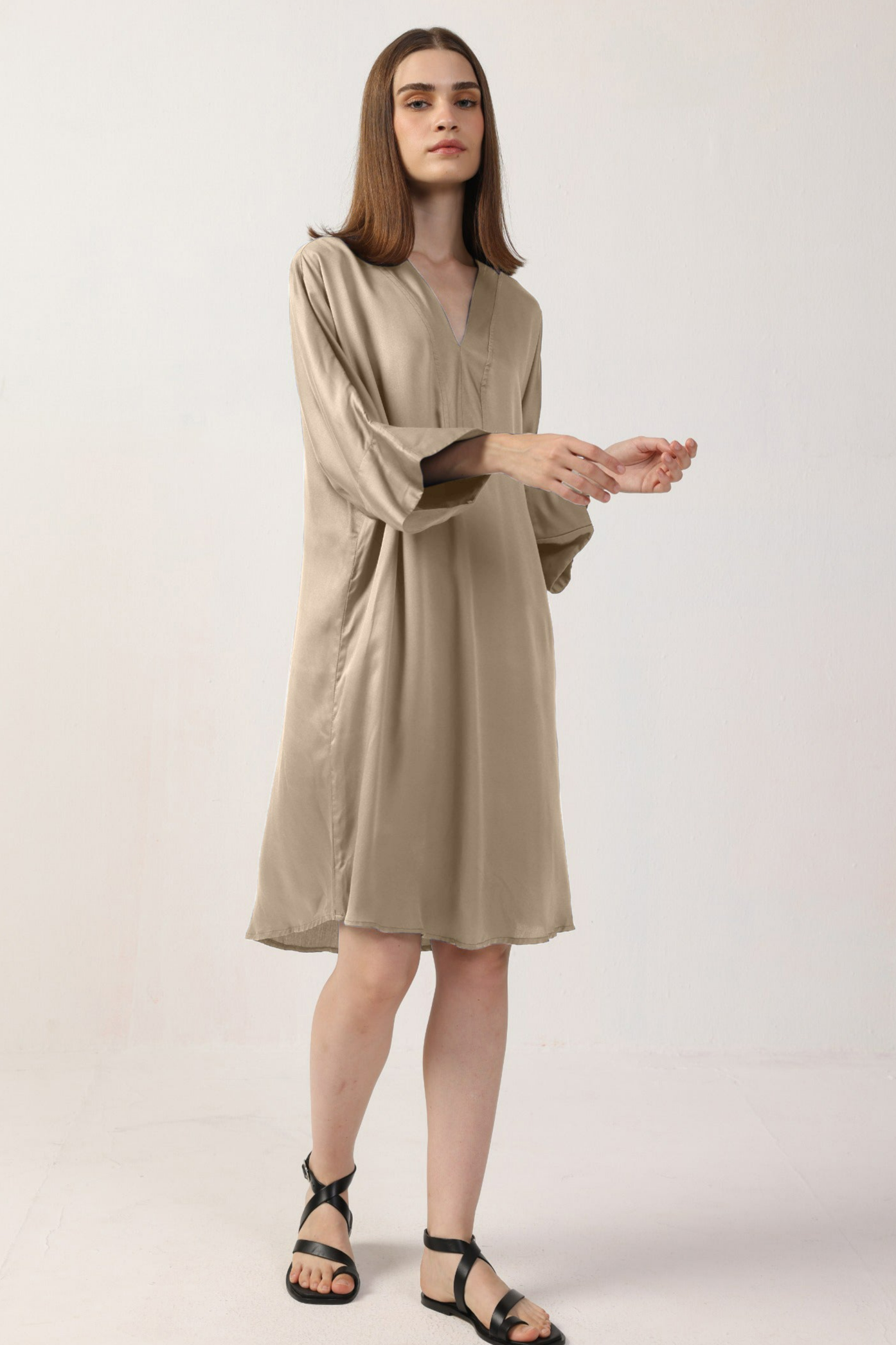 Neu Nomads Damen vegan Kleid Kimono Stein