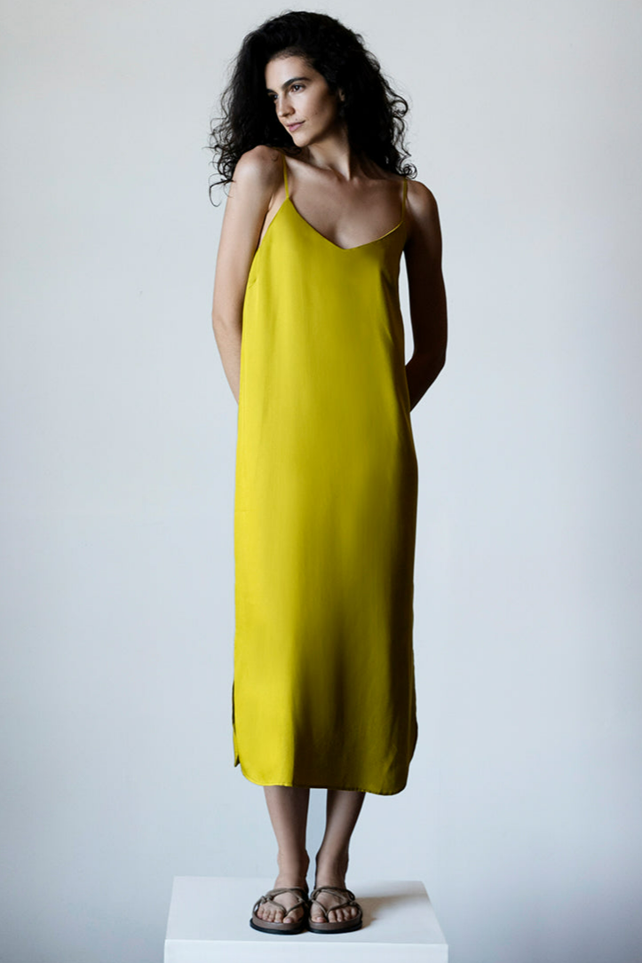 Neu Nomads Damen vegan Slip Dress Easy Mustard