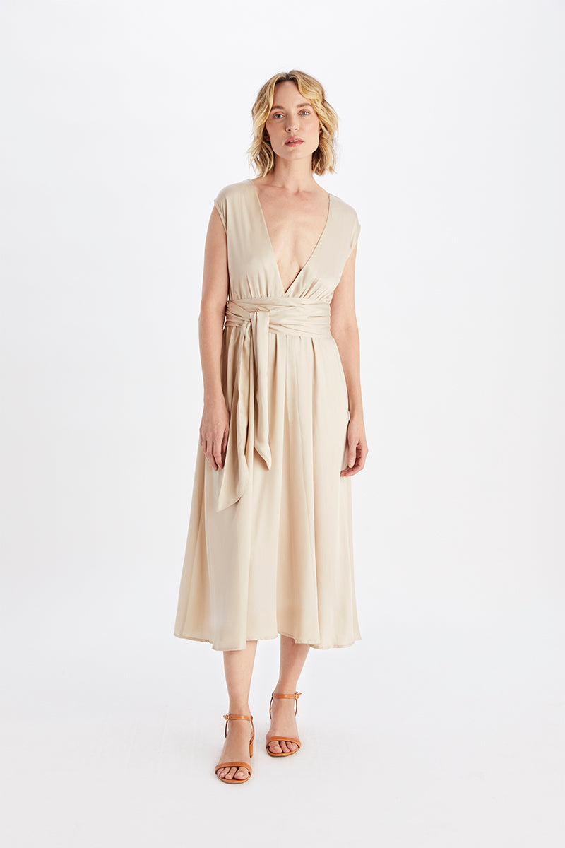 Neu Nomads womens vegan Dress Belize Champagne