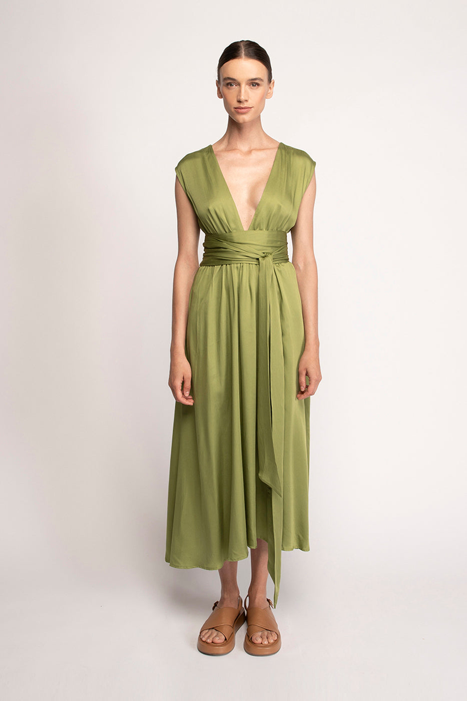 Neu Nomads Damen vegan Kleid Belize Gras