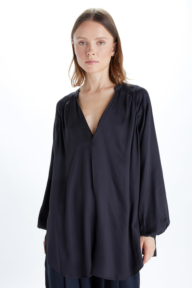 Neu Nomads Damen vegan Bluse Sunita Schwarz