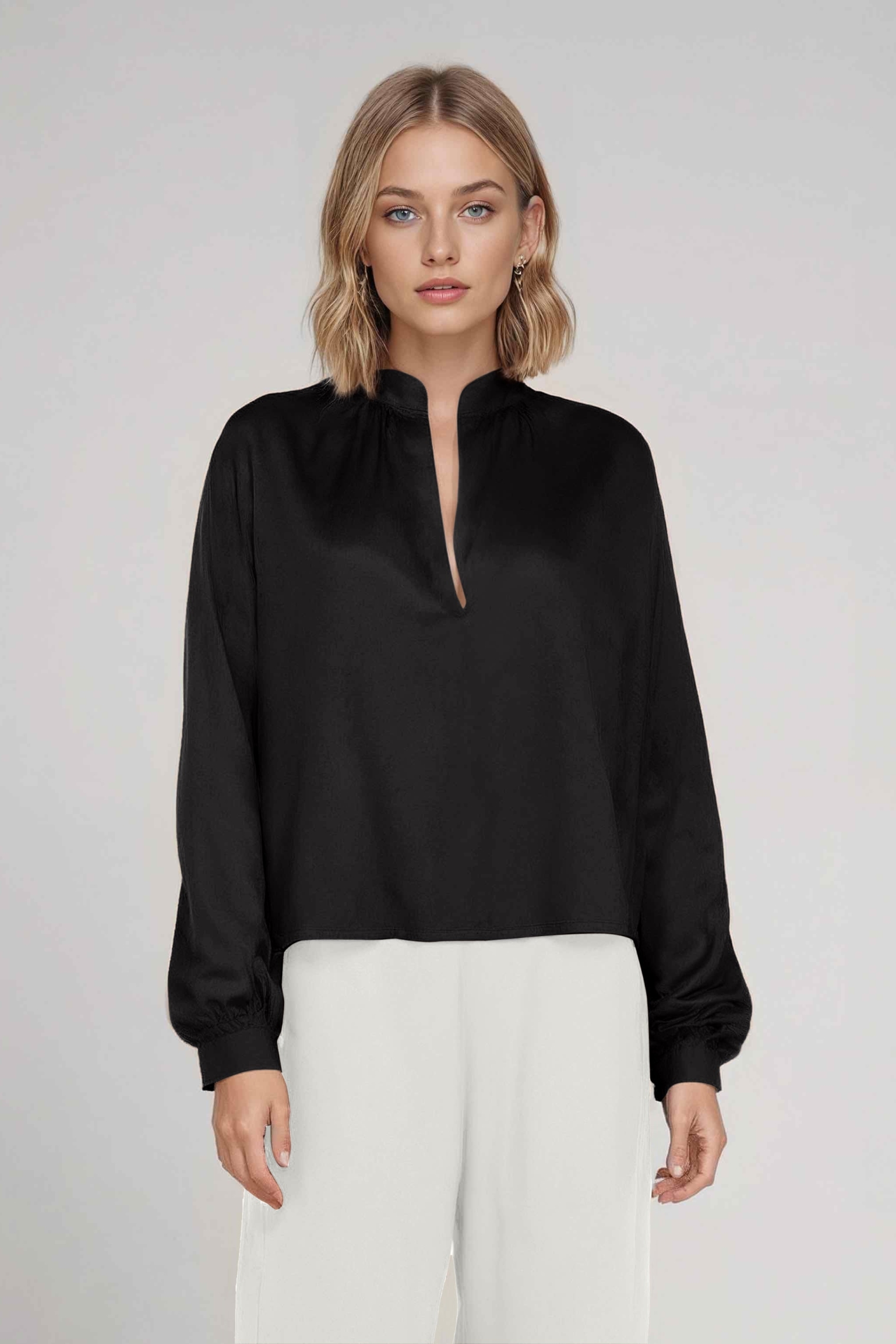 Neu Nomads Damen vegan Bluse Juno Schwarz