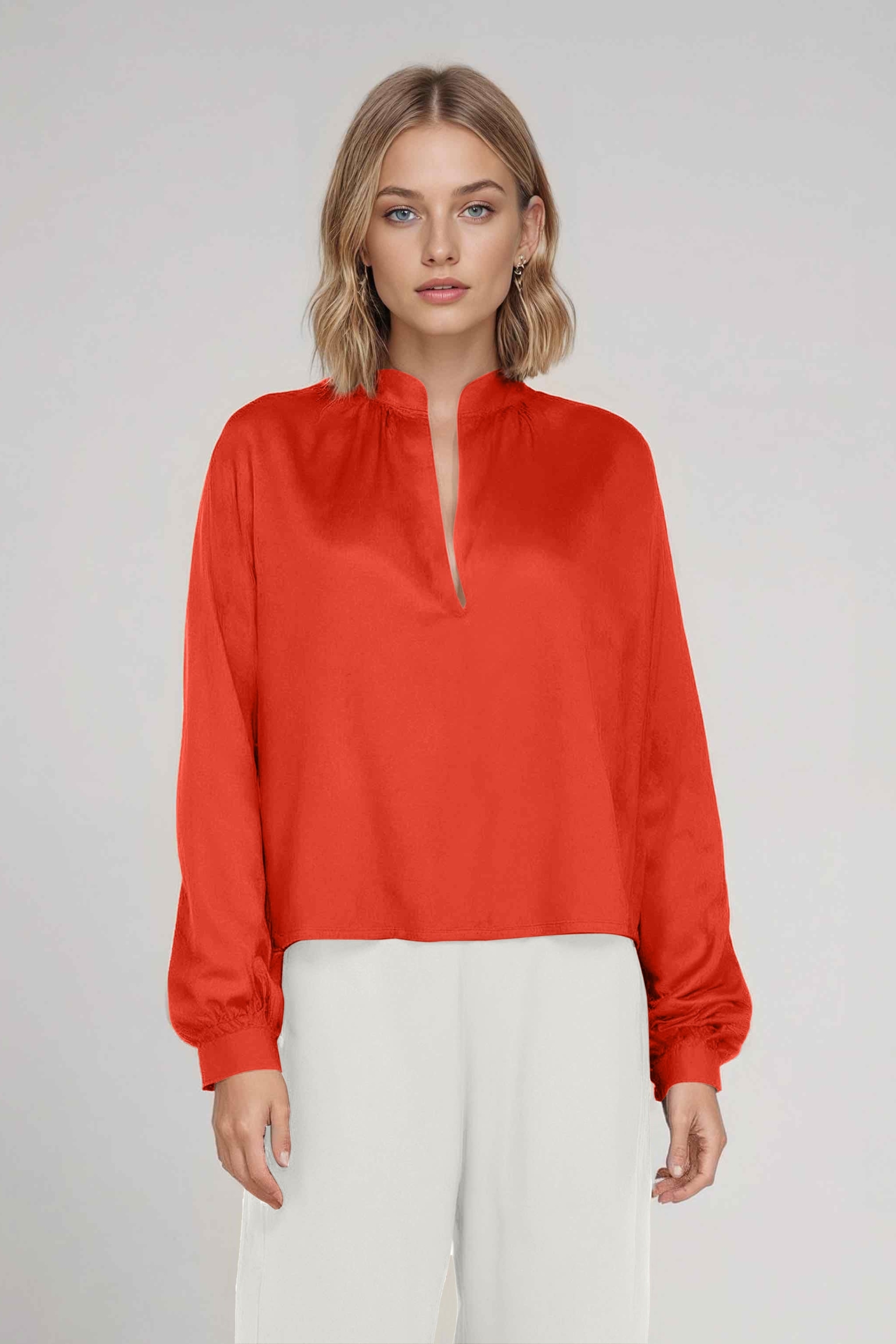 Neu Nomads Damen vegan Bluse Juno Rot