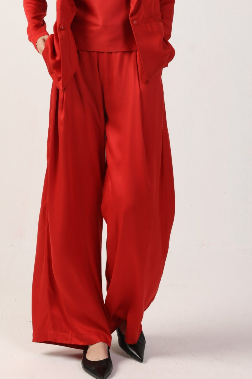 Neu Nomads Damen vegan Hose Garbo Rot