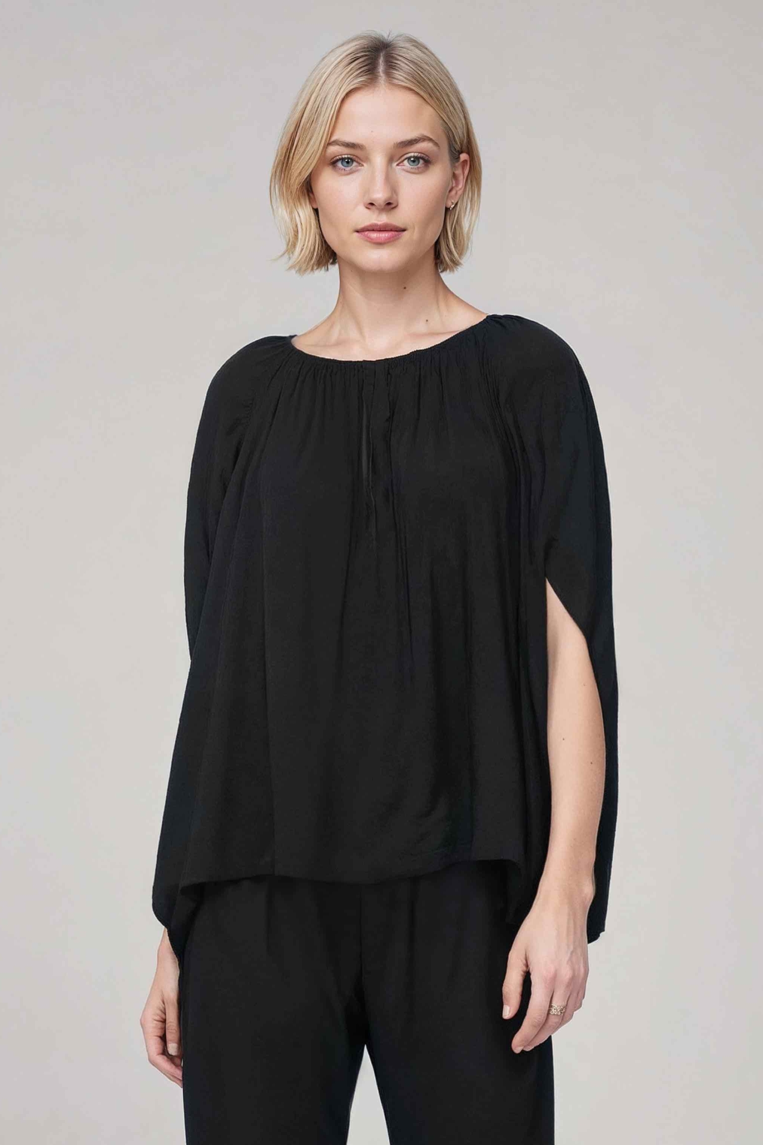 Neu Nomads Damen vegan Bluse Julietta Schwarz