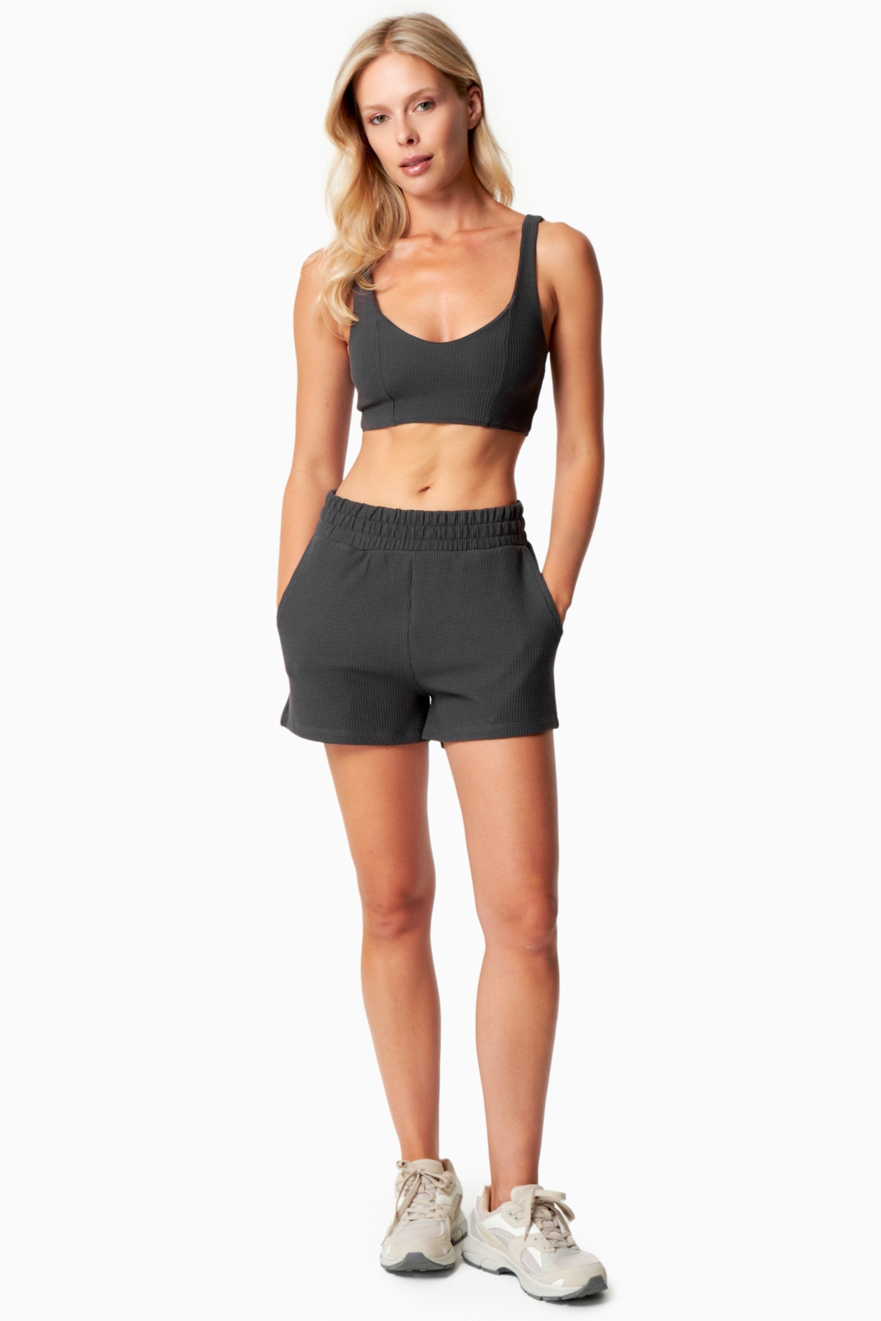 ORGANICATION womens vegan Shorts Savanna Shadow Grey