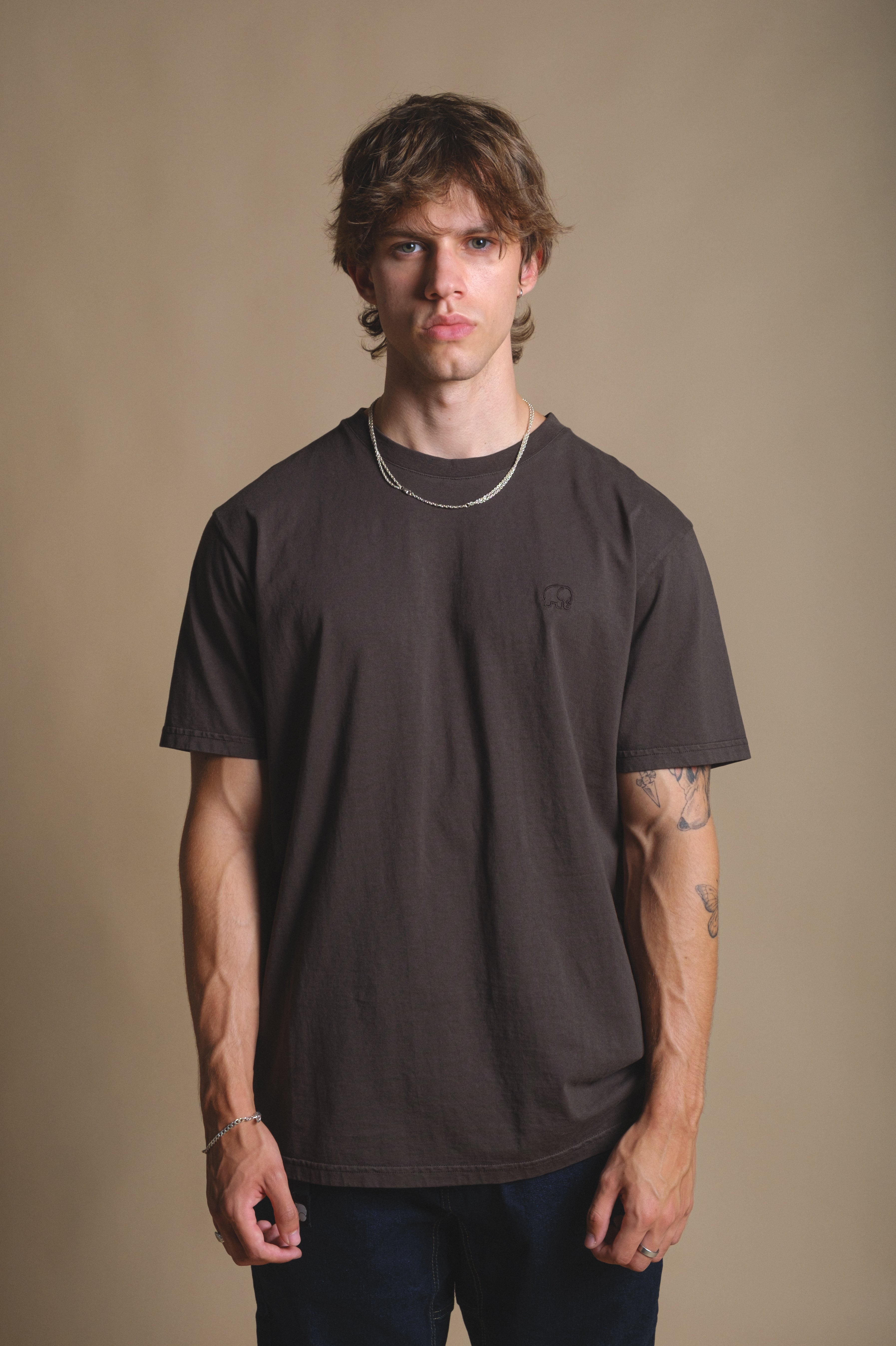 Trendsplant men vegan T-Shirt Essential Delicioso Dark Brown