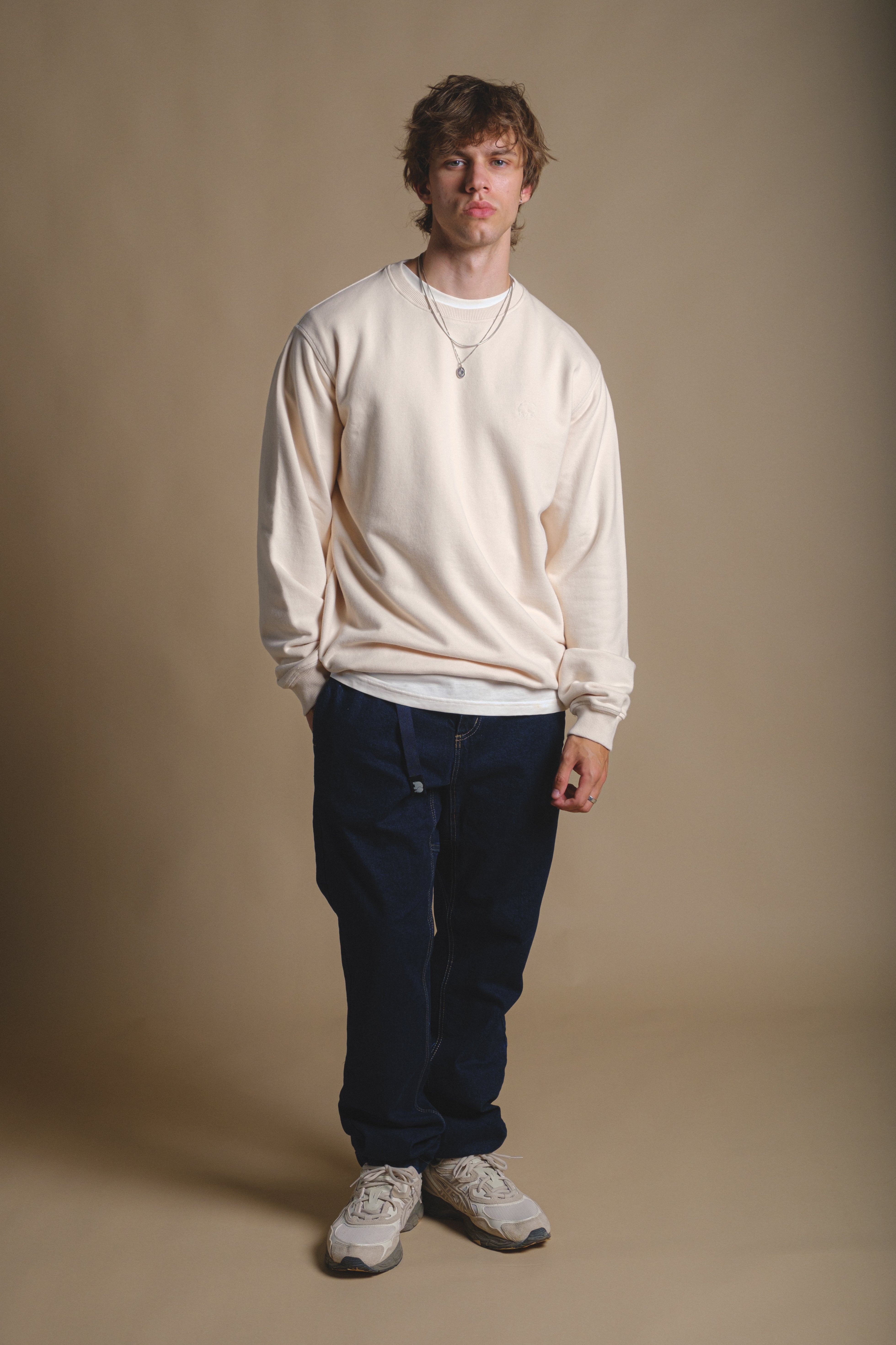 Trendsplant men vegan Sweater Heavyweight Essential Pearled Ivory