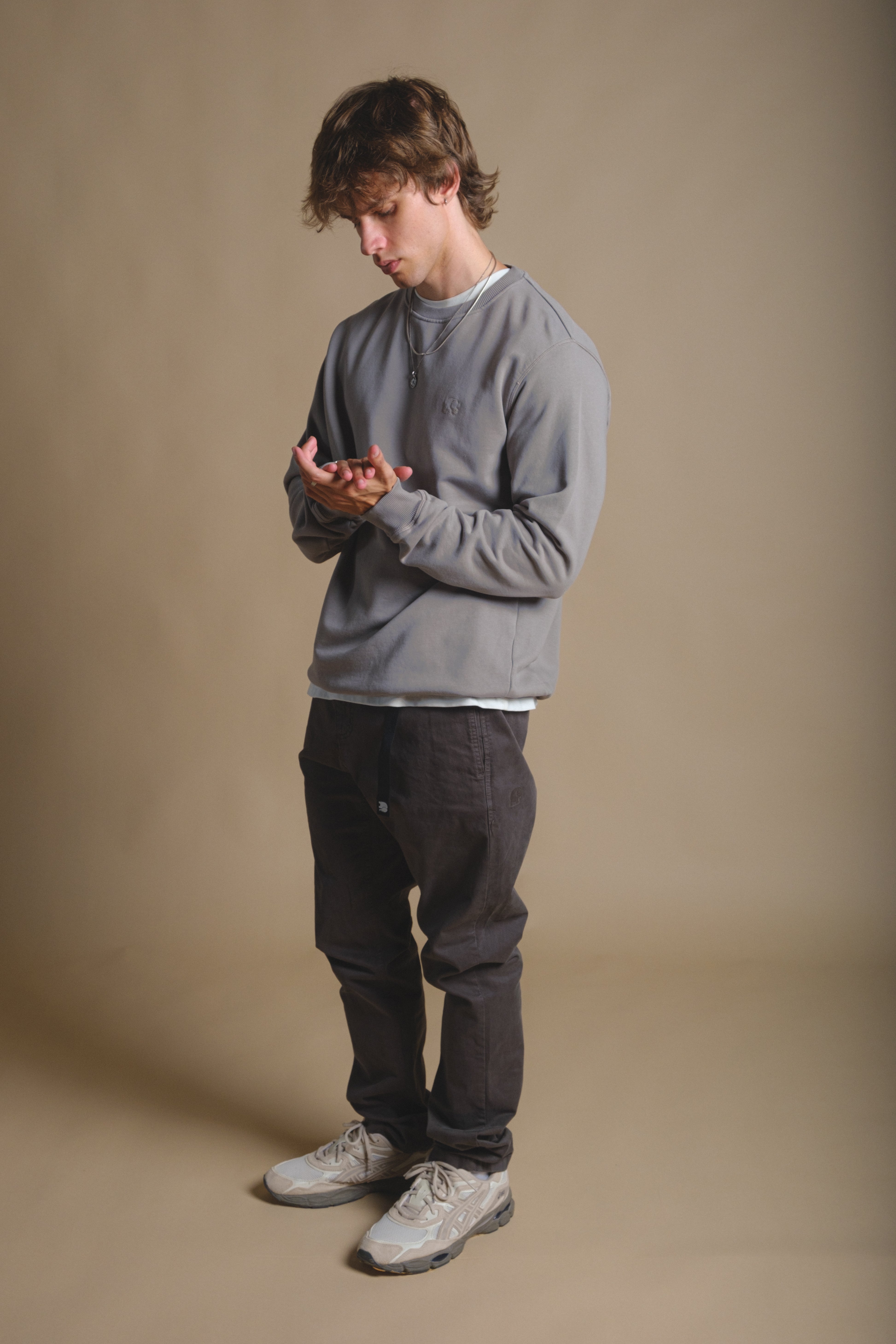 Trendsplant men vegan Sweater Heavyweight Essential Gray