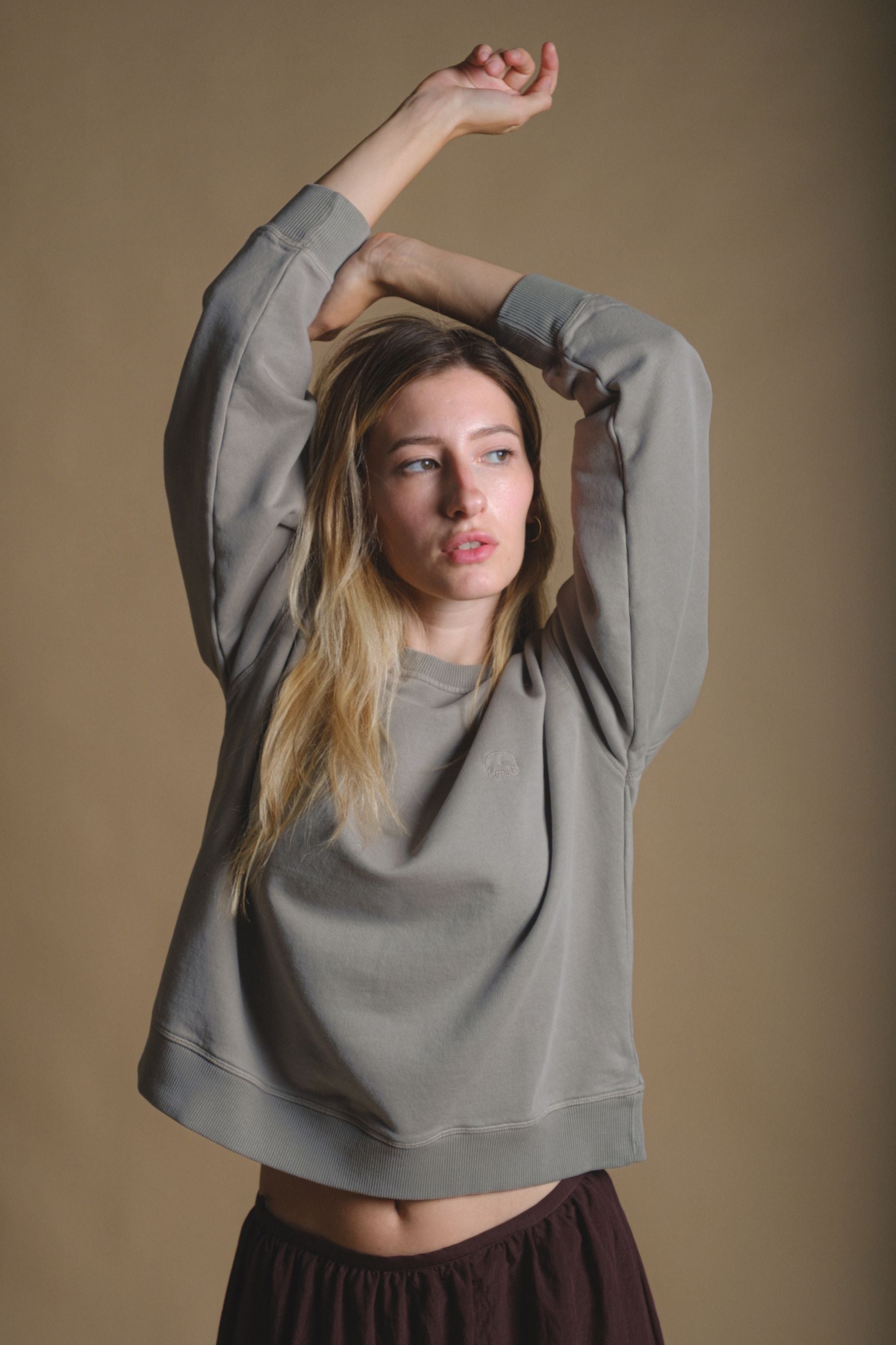 Trendsplant Damen vegan Pullover Essential Heavyweight Getrockneter Salbei