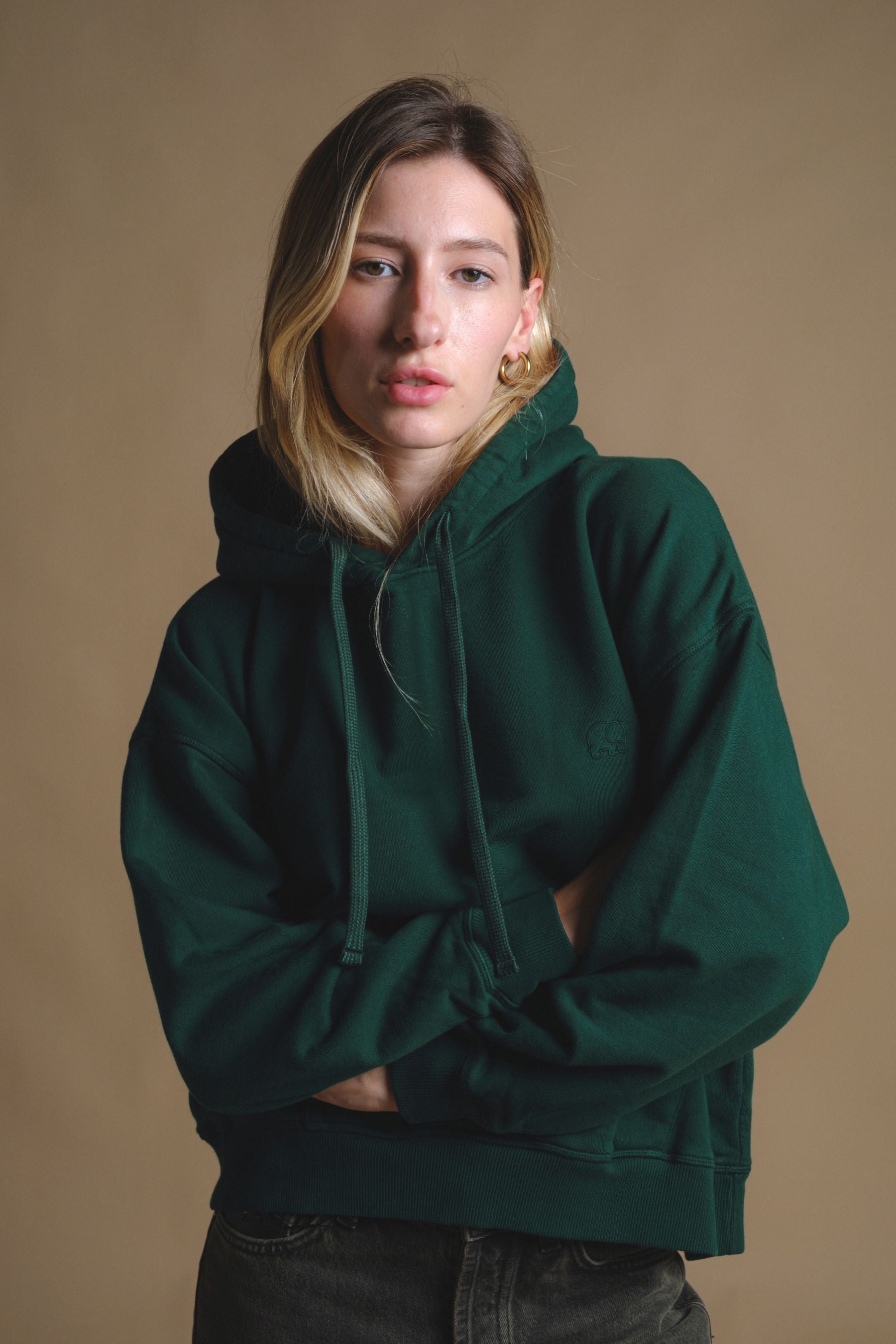 Trendsplant Damen vegan Hoodie Heavyweight Essential Botanical Garden GrÃ¼n