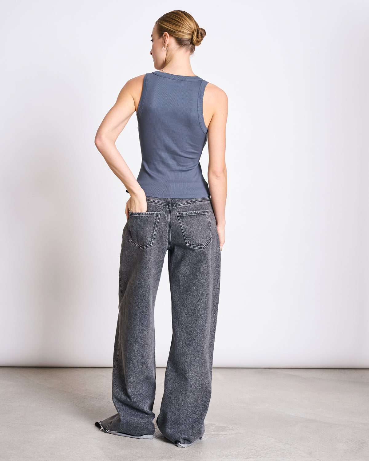 JAN 'N JUNE womens vegan Tank Top Amager Turbulence Grey