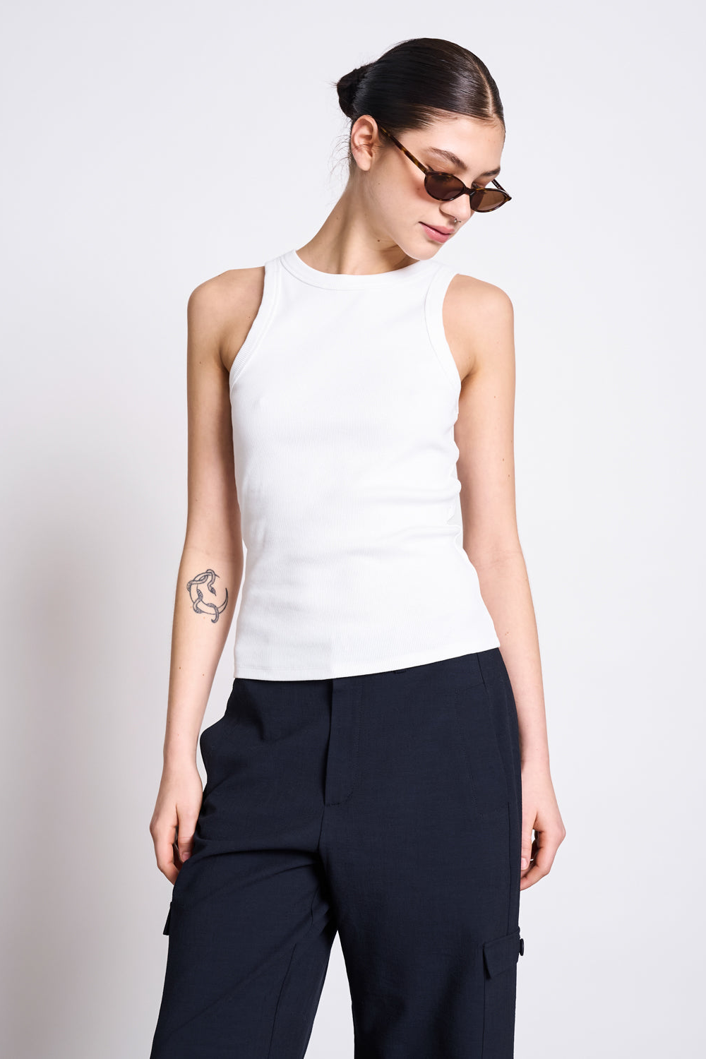 Image of JAN 'N JUNE dames vegan Tanktop Porto Lang Wit