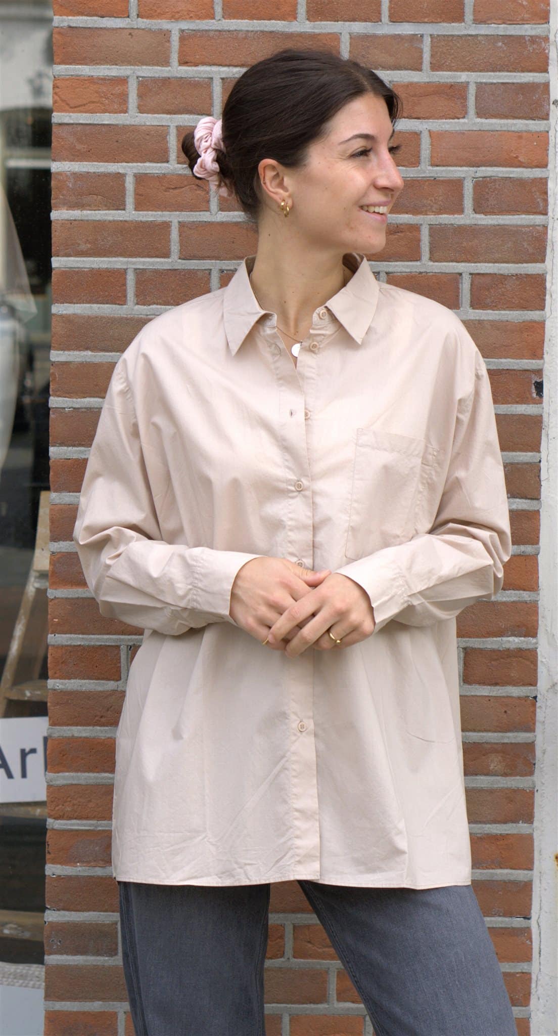 Image of ARMEDANGELS dames vegan Blouse Ealgaa Beige