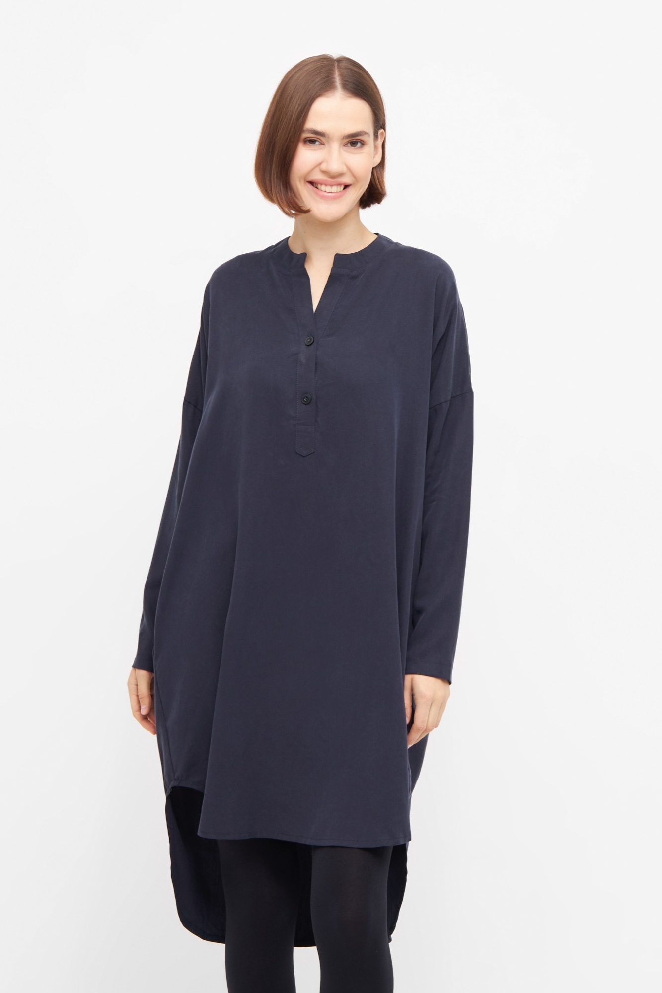 Image of WiDDA dames vegan Blouse Tuniek Komfi Marineblauw