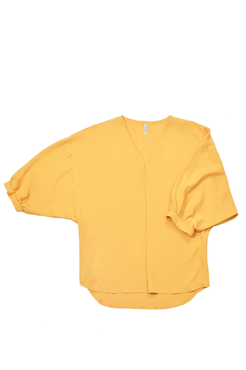 WiDDA Damen vegan Bluse Mava Mais Gelb