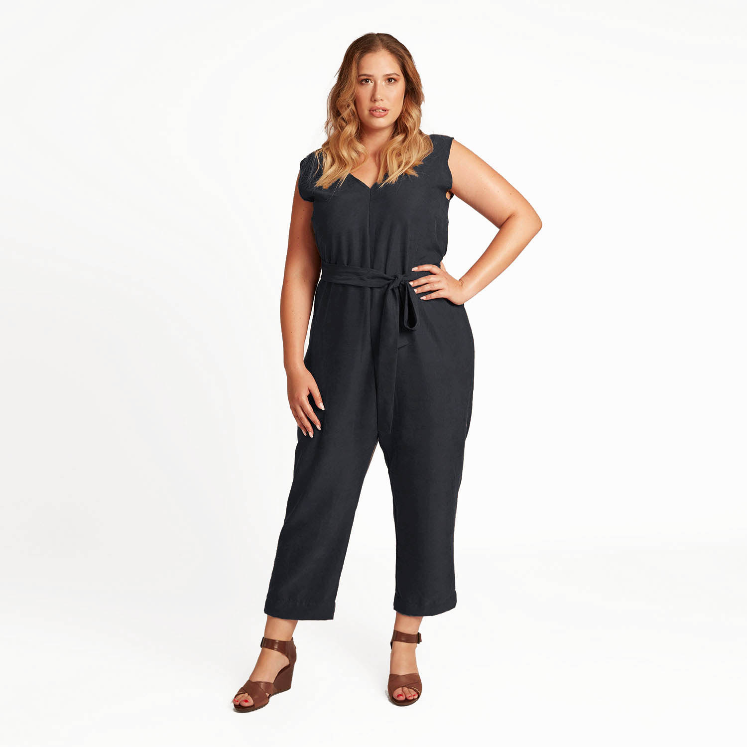 104173 - Damen vegan Jumpsuit Enibas Dunkelblau