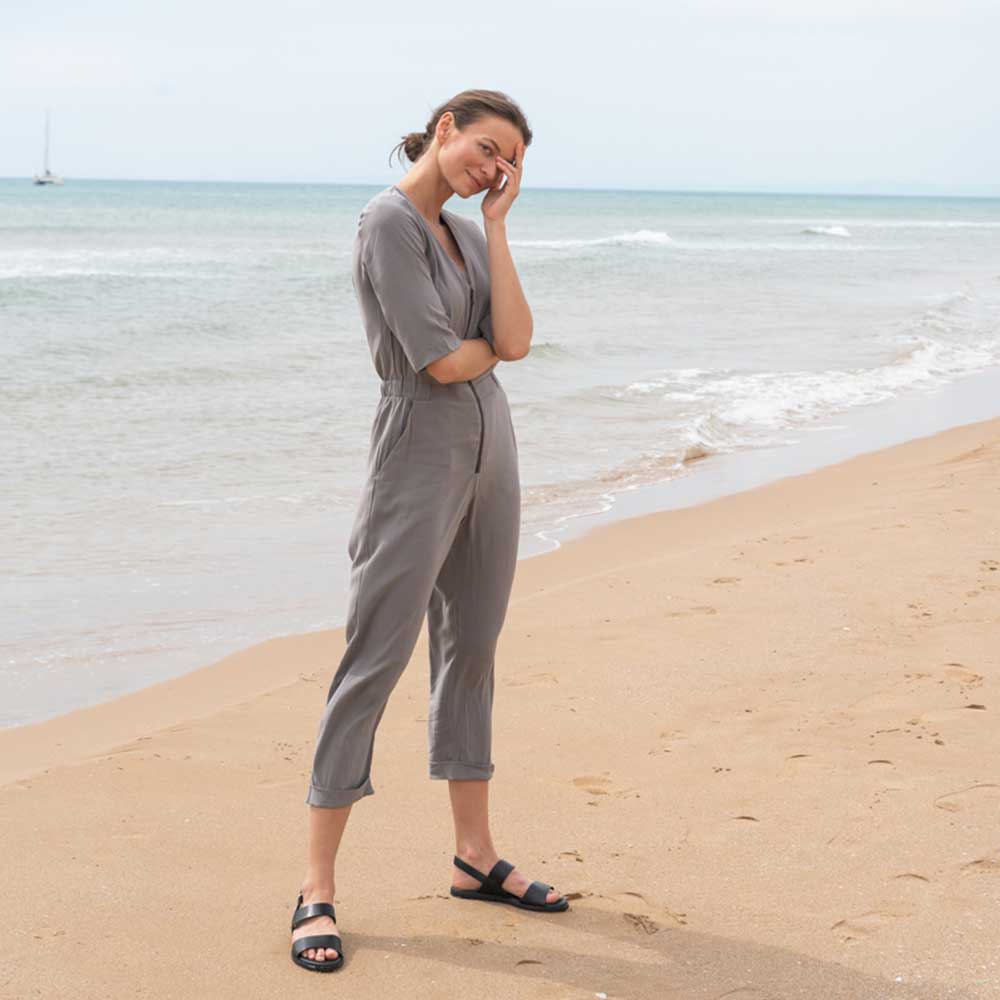 104197 - Damen vegan Jumpsuit Jill Hellgrau