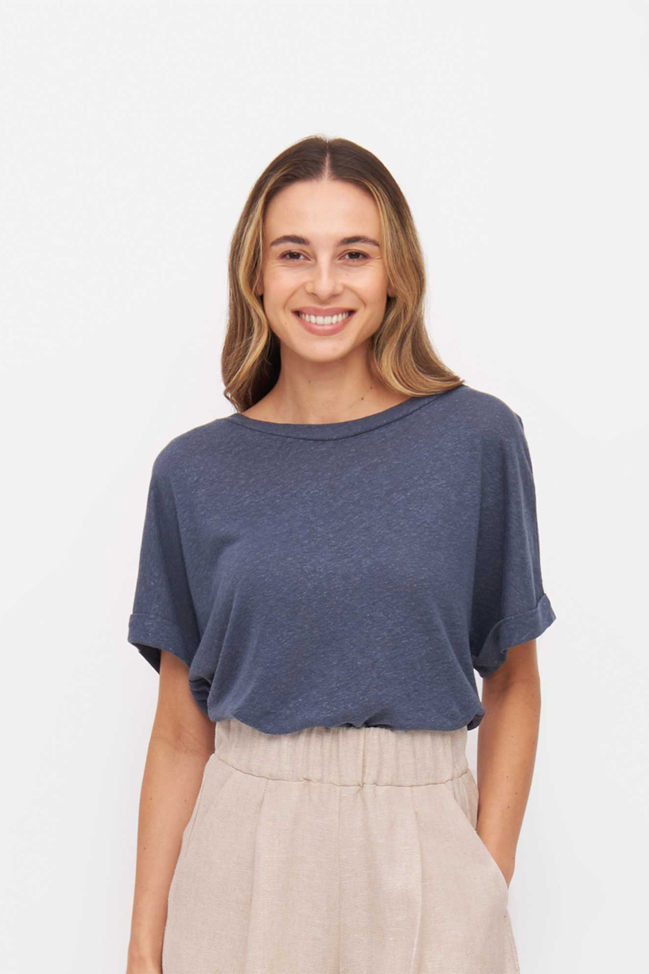 Widda Damen vegan T-Shirt Lari Marineblau