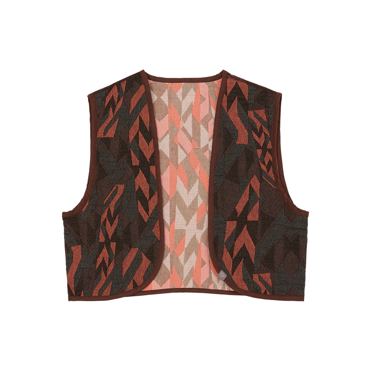 Widda womens vegan Vest Reversible Mia Jacquard