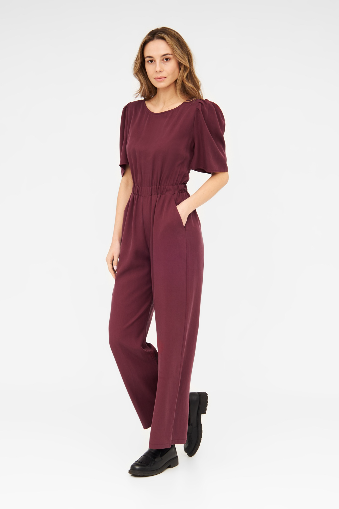Widda Damen vegan Jumpsuit Candy Bordeaux