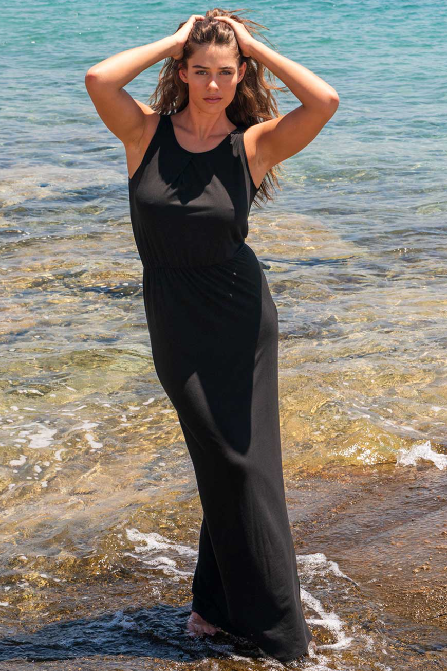 Widda Damen vegan Kleid Marlen Schwarz