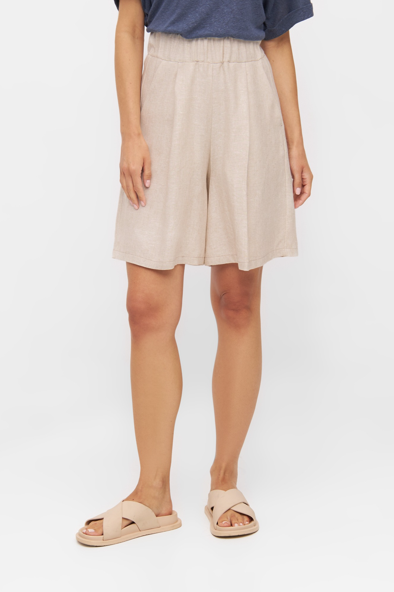 Widda Damen vegan Kurze Bermudas Indi Beige