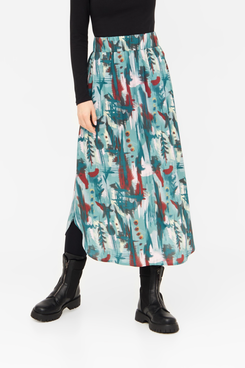 Image of Widda dames vegan Rok Julip Aquarel Print Multicolor