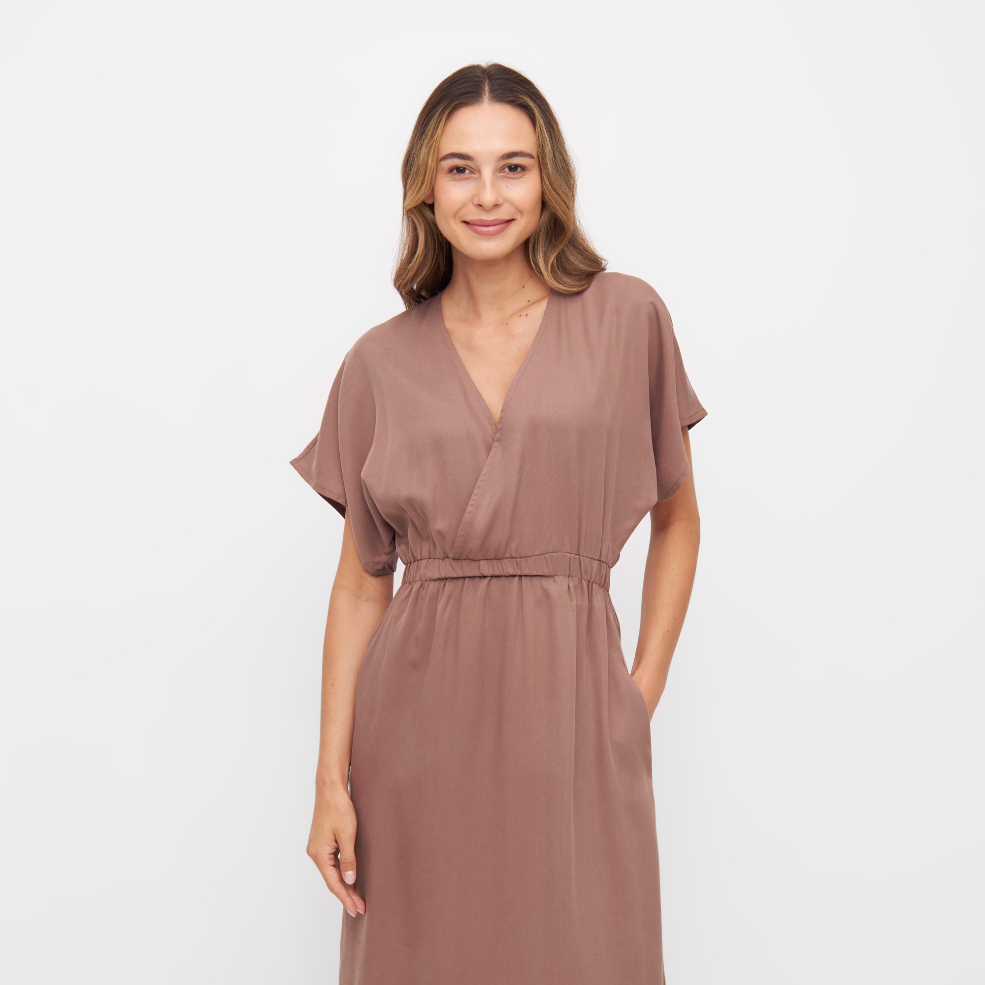 joan brown dress The Joan Dress in Brown Polka – House of Flint main image 0