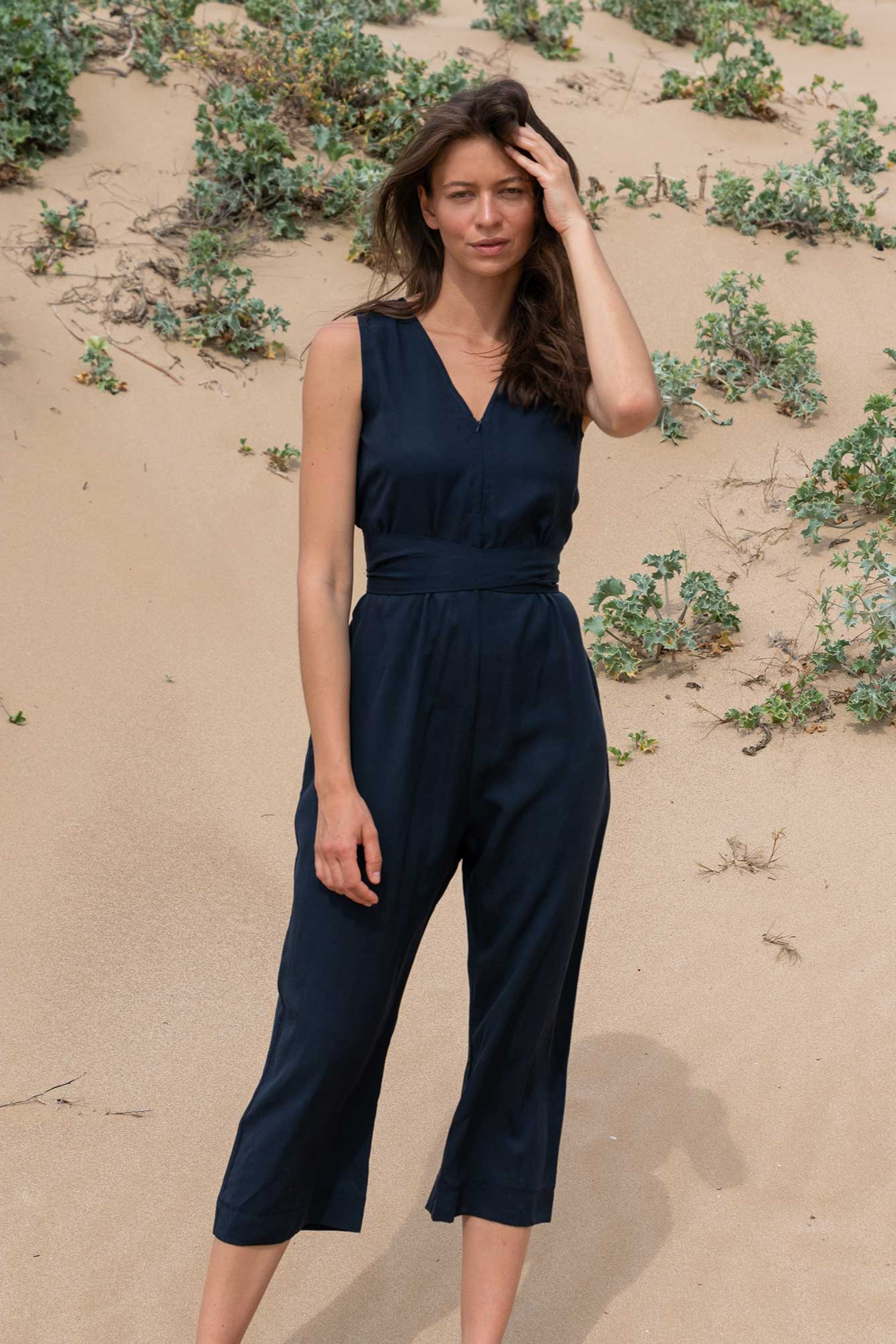 Image of Widda dames vegan Jumpsuit Anibas Donkerblauw