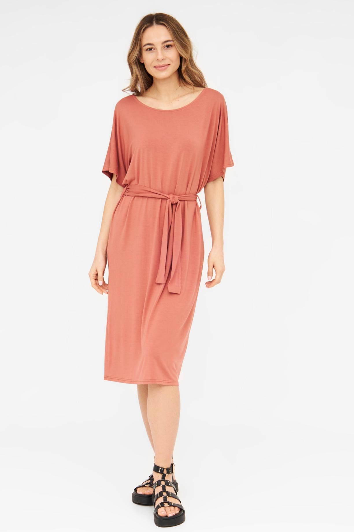 Widda Damen vegan Kleid Anna Apricot