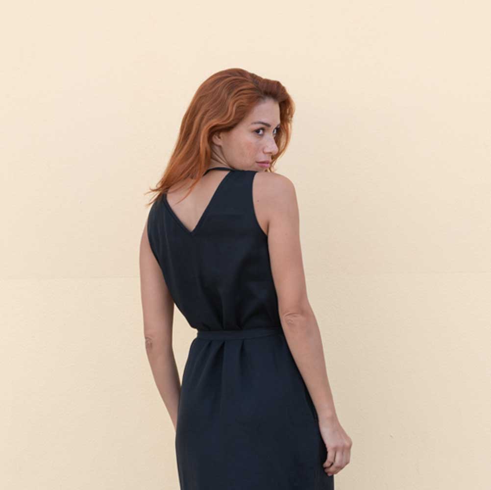 104357 - Damen vegan Kleid Vani Schwarz
