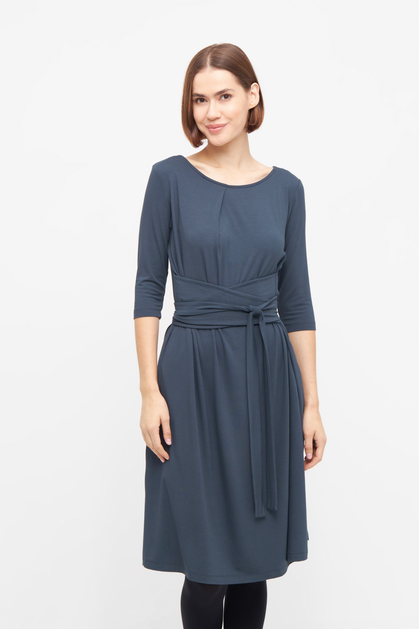 Image of Widda dames vegan Wikkeljurk Kimori Donkerblauw